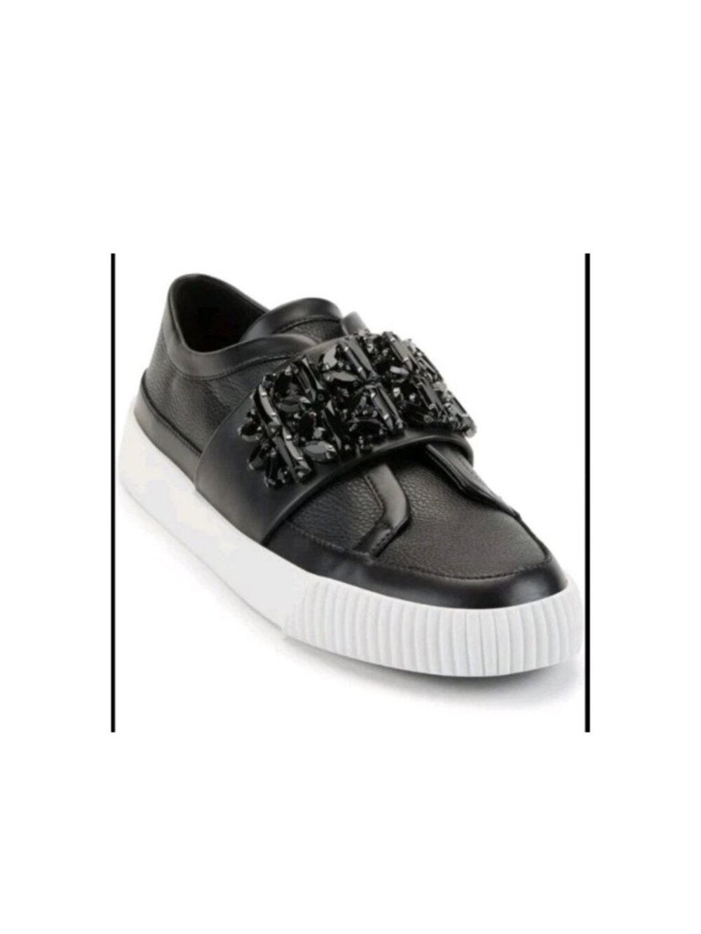 Karl Lagerfeld Jules G21 Embellished Leather Slip On Sneakers Womens 9M